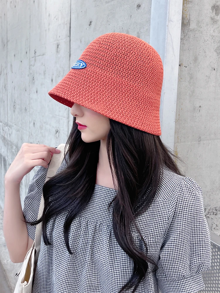 

zonnehoed baby chapeu criana Scarecrow hat women fashion casual short brim bucket fisherman hat