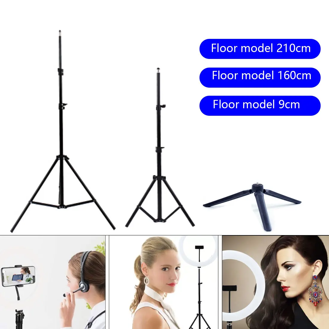 

LED Ring Light Photography Lighting Selfie Lamp USB Dimmable With Tripod For Youtube Photo Studio Makeup Video Live