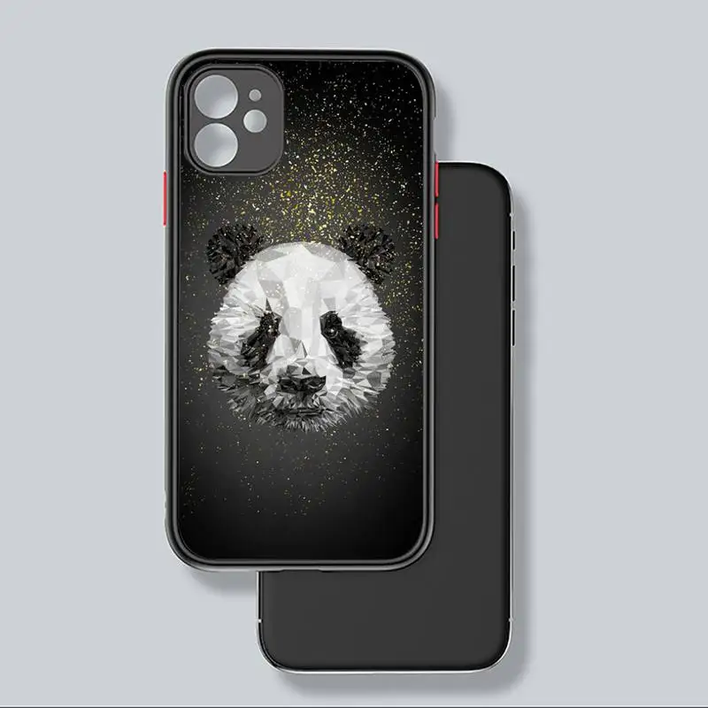 

Cute panda Phone Case For iphone 12 11 8 7 plus mini x xs xr pro max matte transparent cover