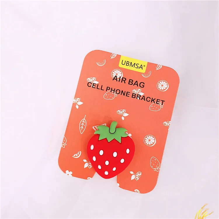 Strawberry Универсальная подставка для мобильного телефона, автомобильный держатель с гибким креплением для iphone 6, 7, 8, xs, xiaomi, мультяшный hello kitty, Doraemon - Цвет: Strawberry