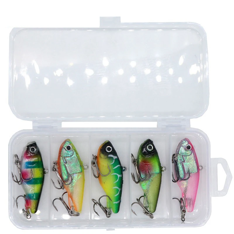 5 шт./компл. Металлические блесны приманки с коробкой для снастей набор ловли