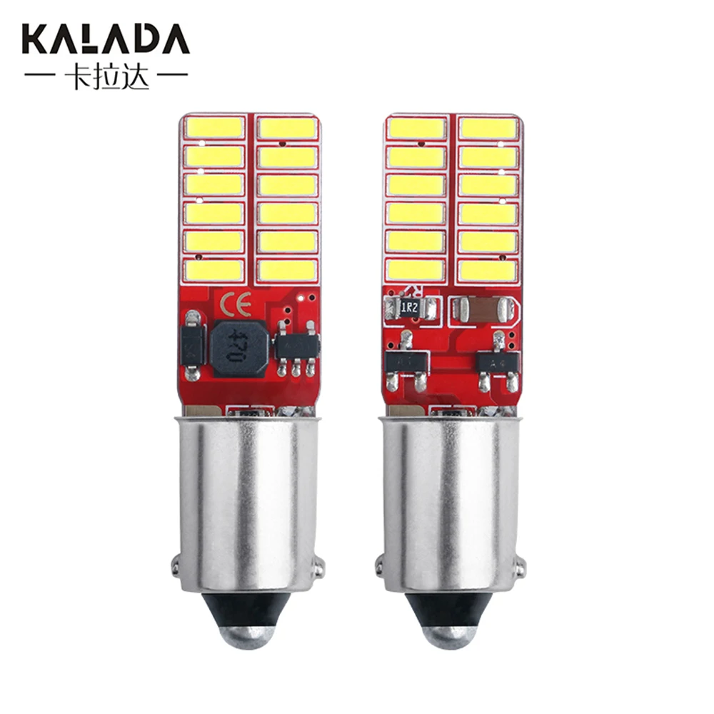 

2x Canbus BA9S T4W LED Car Light Bulb T2W T3W H5W 4014smd Interior Car LED Instrument License Plate light 12V 12913 12910 12929