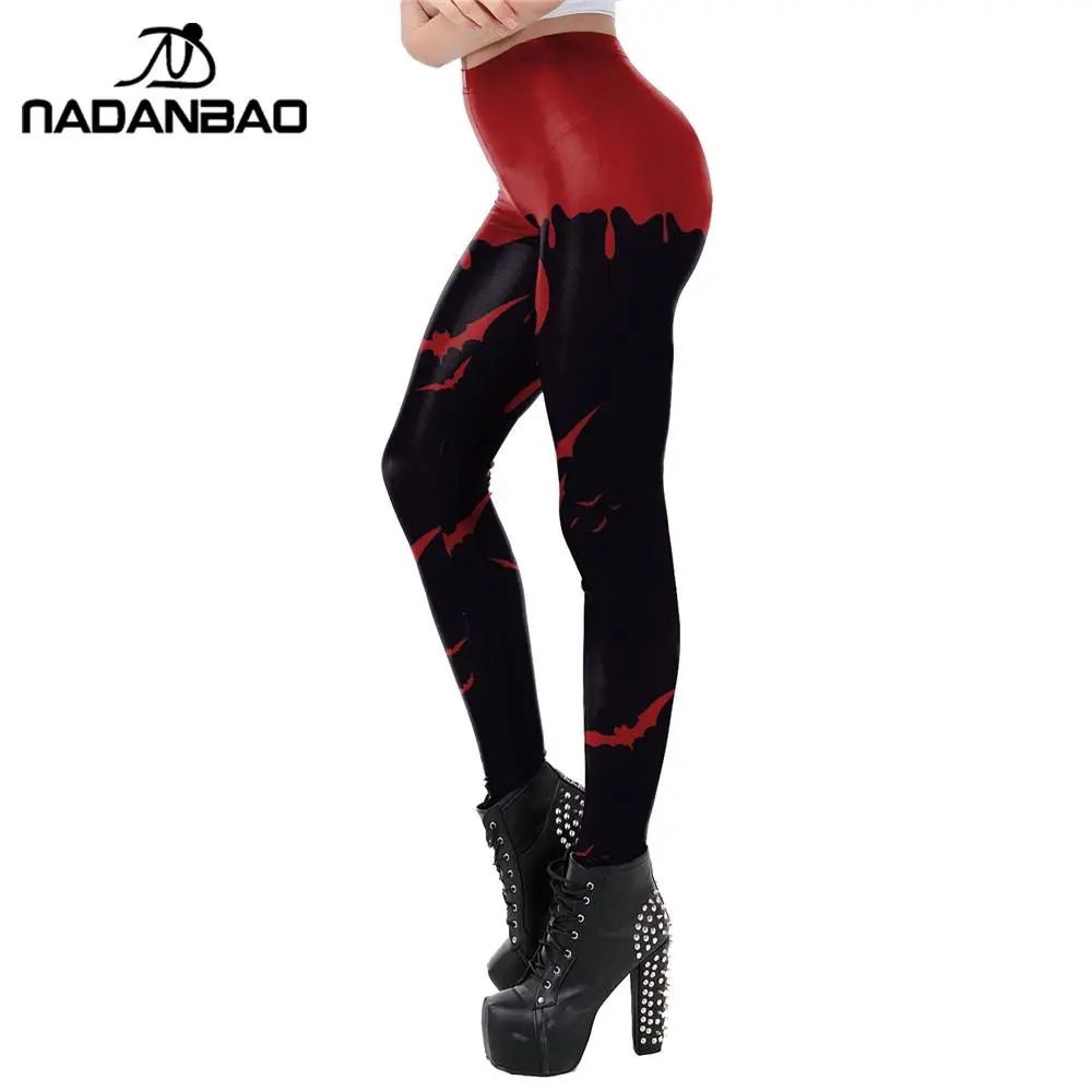 NADANBAO Призрак с принтом женские модные леггинсы для девочек принт из мультфильма