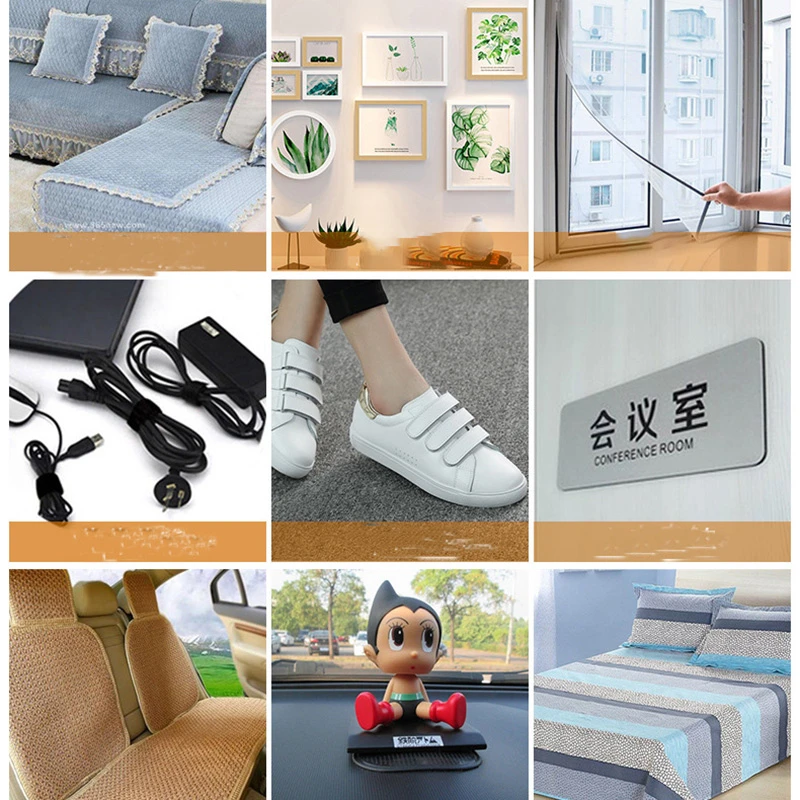 

1M Black White Self-Adhesive Fastener Tape Velcros Hook and Loop Tape Cable Ties Sewing Accessories adhesive Hook and Loop