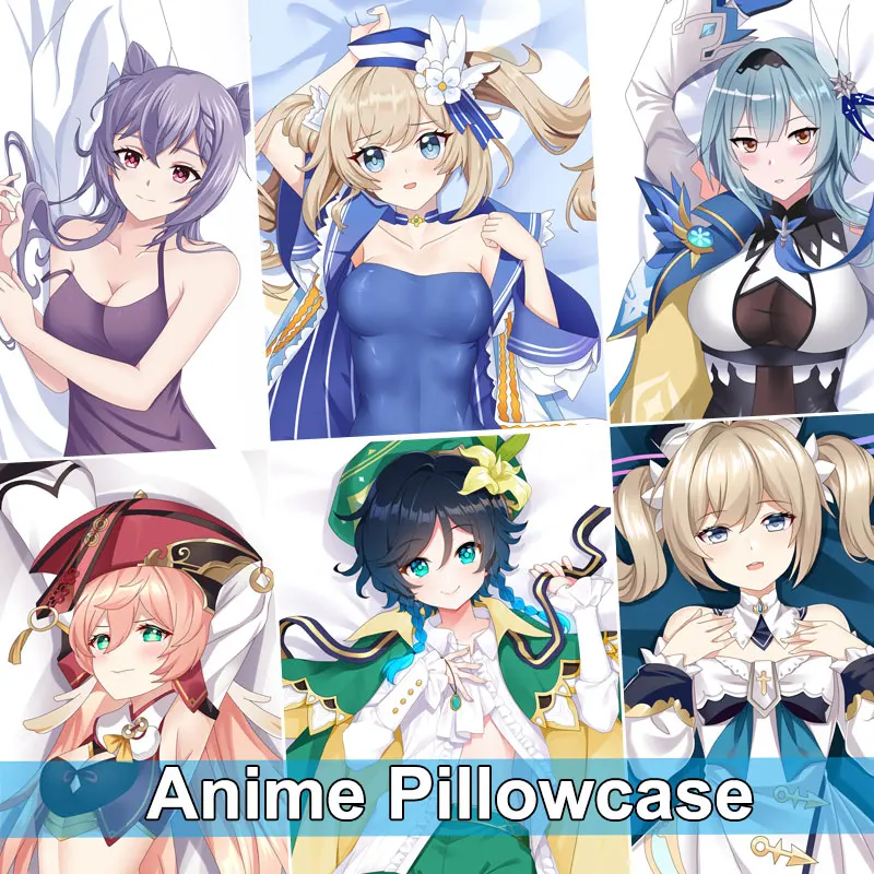 

Genshin Impact Dakimakura Cover Anime Pillow Case Hugging Body Cushion Barbara Gunnhildr Barbatos Keqing Yan Fei Eula Pillowcase