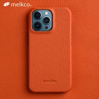 melkco premium genuine leather case for iphone 13 pro max mini luxury business fashion cowhide phone cases back cover
