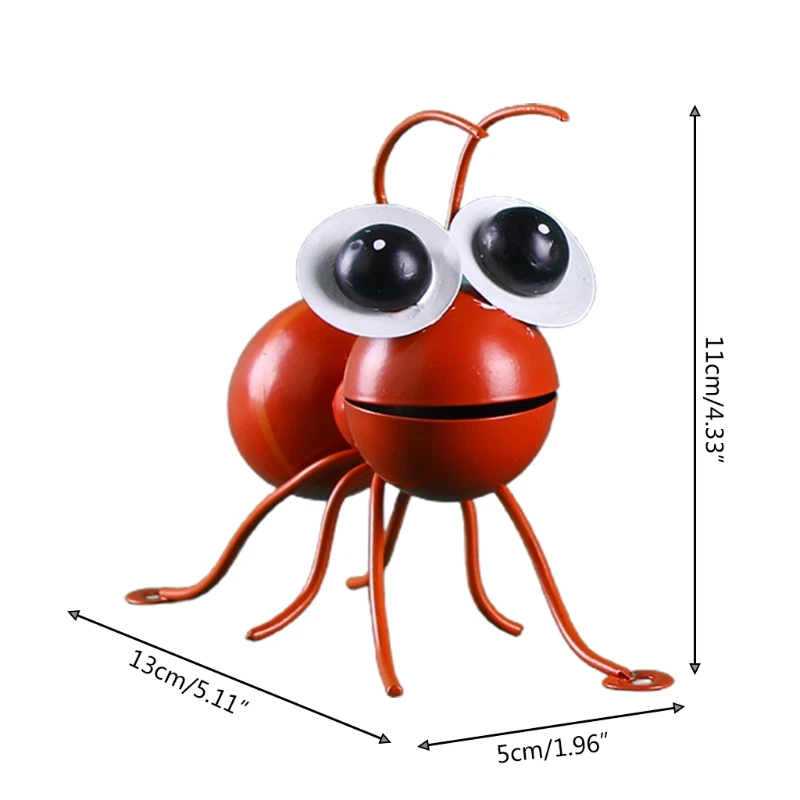 

Iron Wrought 3D Ant Ornaments Wall Hanging Pendant Art Crafts Garden Accents Yard Fence Sculpture Home Decoration