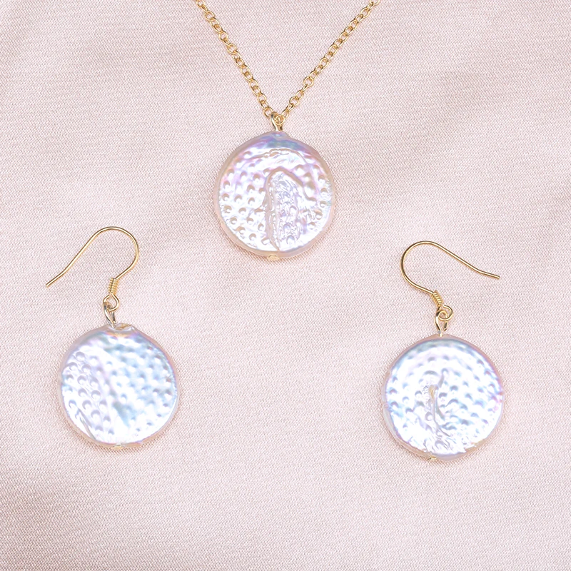 Baroqueonly наборы ювелирных изделий из пресной воды с жемчугом королевская монета 925