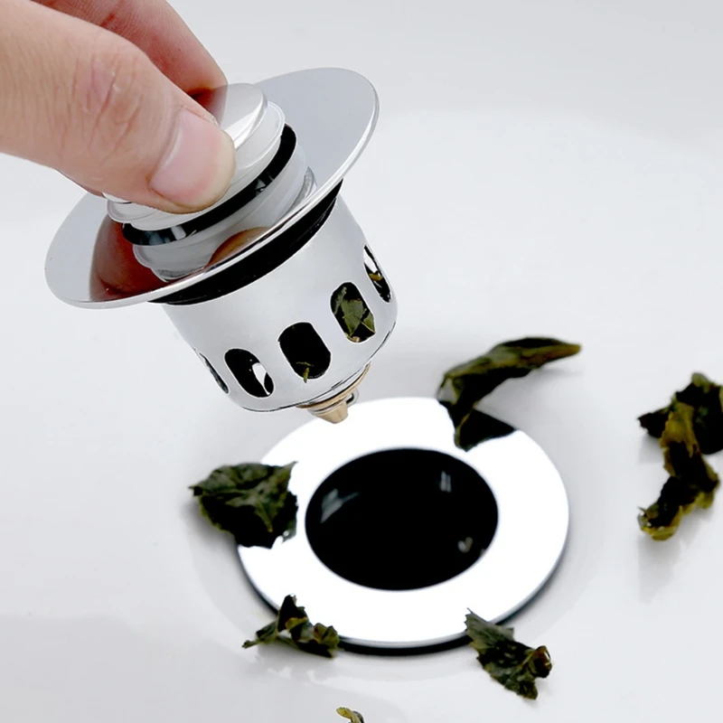 

Отскок дренажа Пробка Для Ванной Съемный стопор раковины против засора воды заглушка латунный прыгающий сердечник