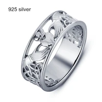 925 sterling silver irish claddagh rings for women hand love heart crown wedding engagement zilver ring best friend ring r014s