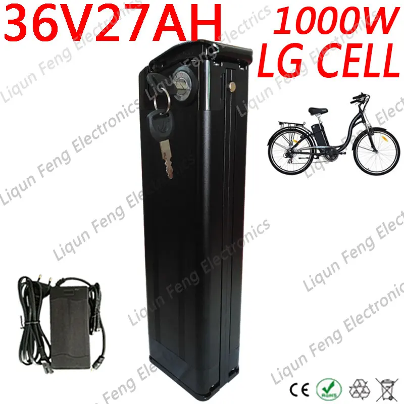 36V 1000W 500W Батарея е байка 36В 10AH 13AH 17AH 20AH 25AH 27AH Электрический велосипед 21AH литиевая