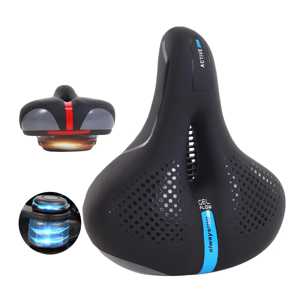 

New Bike Saddle Mountain Road Bike Seat Soft PU Leather Gel Filled Cycling Cushion Comfortable Shockproof Bicycle Saddle