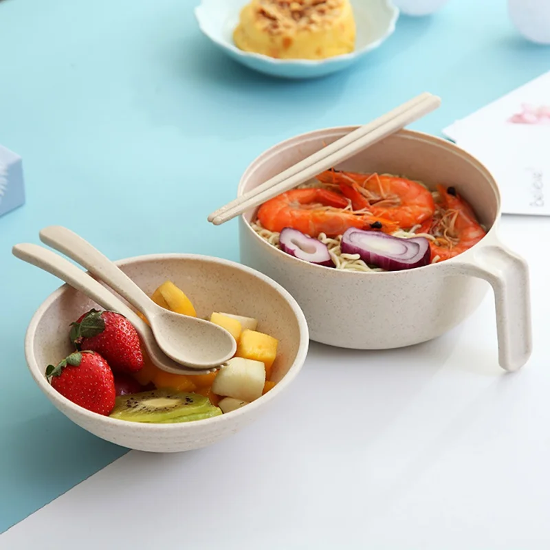 Новая Большая миска с крышкой для лапши быстрого приготовления бытовая супница