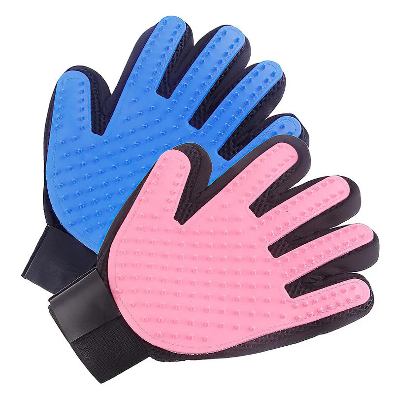 

Pet Dog Grooming Gloves Silicone Cat Brush Comb Shedding Hair Gloves Dog Cleaning Bath Supplies Animal Comb Dog Comb Cat Comb