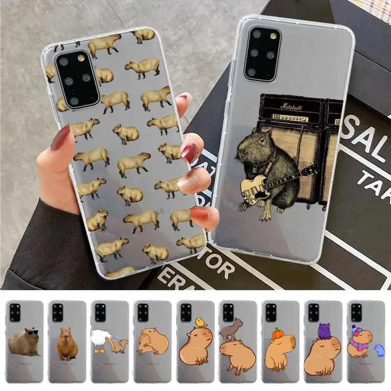 

YNDFCNB Capybara Cute Animal Cartoon Phone Case For Samsung A 10 20 30 50s 70 51 52 71 4g 12 31 21 31 S 20 21 plus Ultra