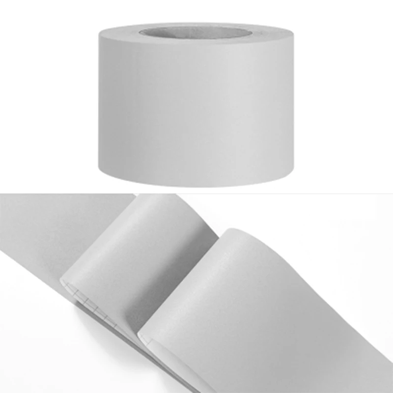 Matte Gray 5 м/10 м Гостиная Водонепроницаемый Настенный декор линия талии наклейка плинтус плитка наклейки DIY самоклеющиеся однотонные обои границы - Цвет: Matte Gray