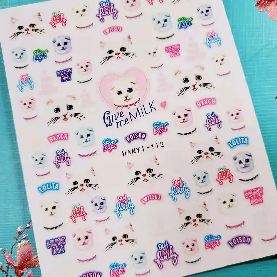 

3D Nail Sticker Decals Fashion Lovely Nail Art Decorations Stickers Sliders Manicure Accessories Nails Decoraciones（