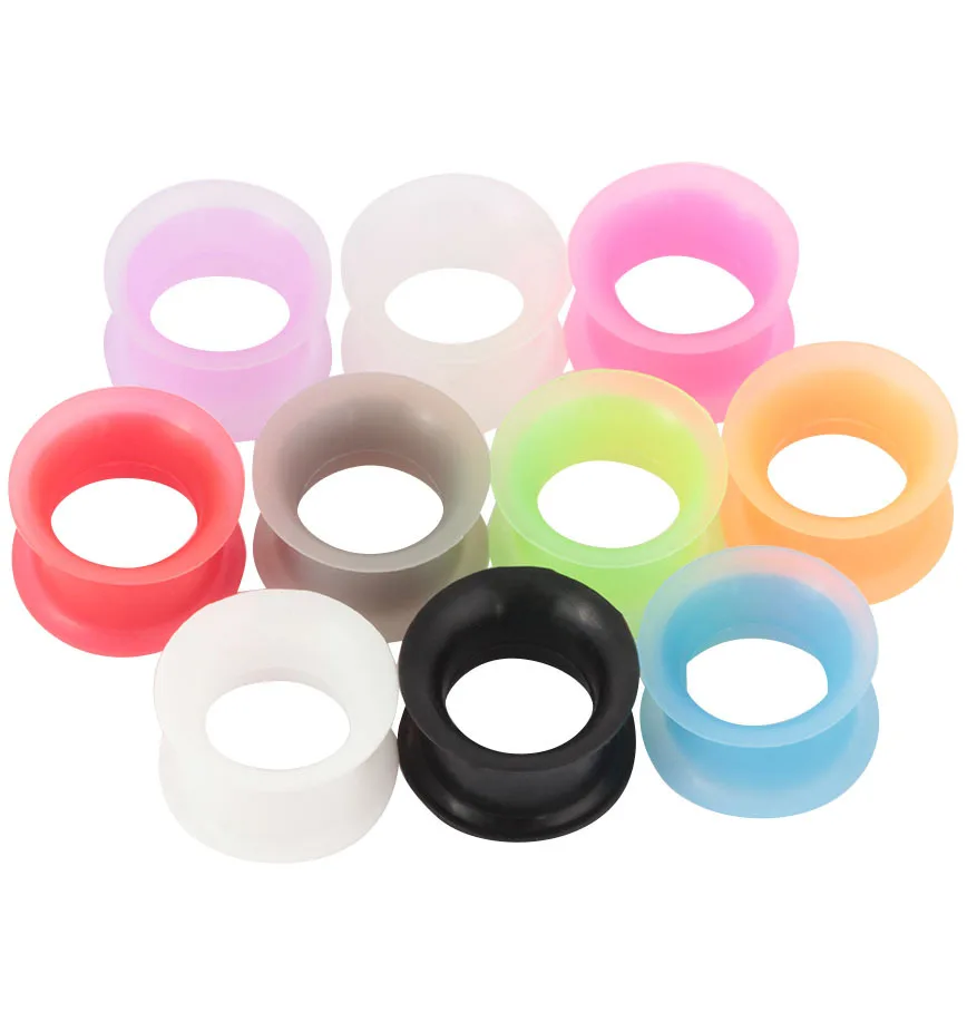 1 пара силиконовых ушных датчиков пробки для пирсинга и туннели 12 мм расширители