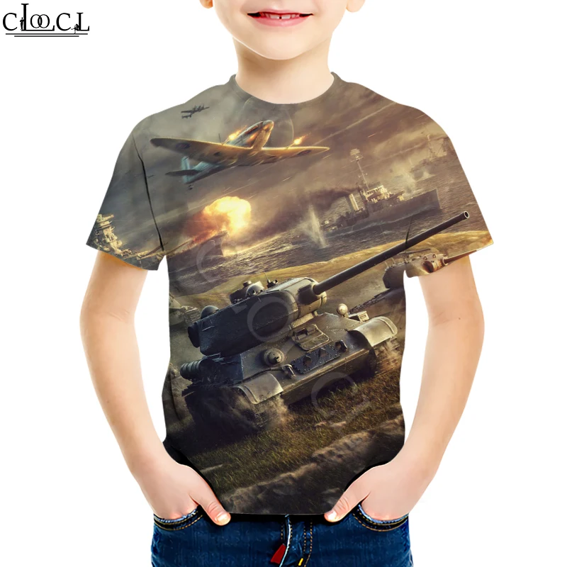 Футболка для детей 4 13 лет с принтом World of Tanks|Сочетающаяся одежда семьи| |