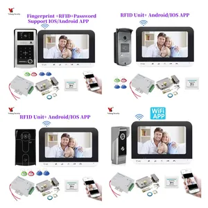 wifi video intercom with lock 7 inch waterproof doorbell camera video door phone door access control system unlock night free global shipping