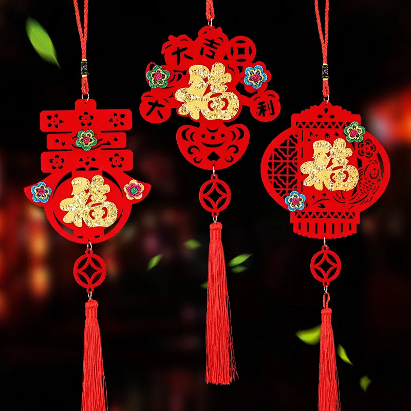 

Подвесной китайский фонарь на удачу, красный, 10 шт., новогодний кулон, украшение для дома, украшения на удачу, красивые праздничные двери