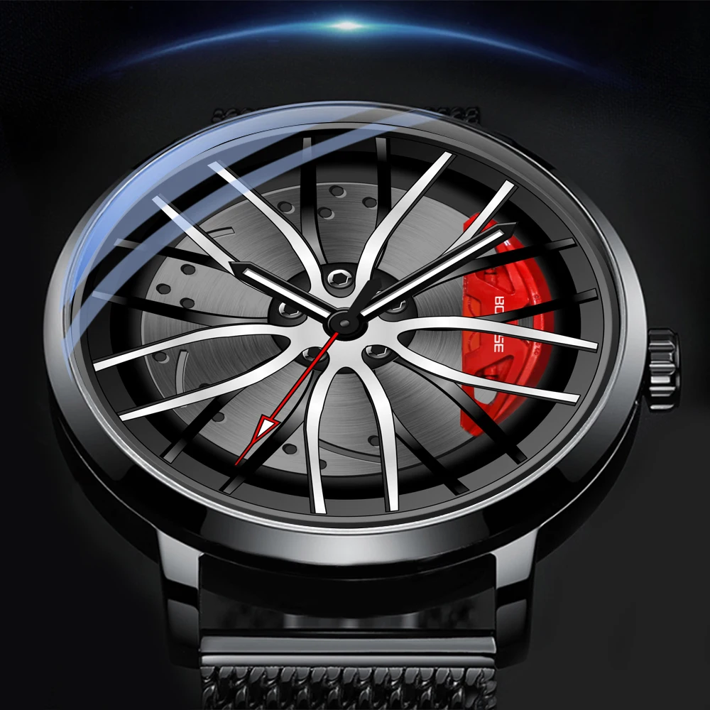 

Часы наручные мужские кварцевые с сетчатым браслетом из нержавеющей стали