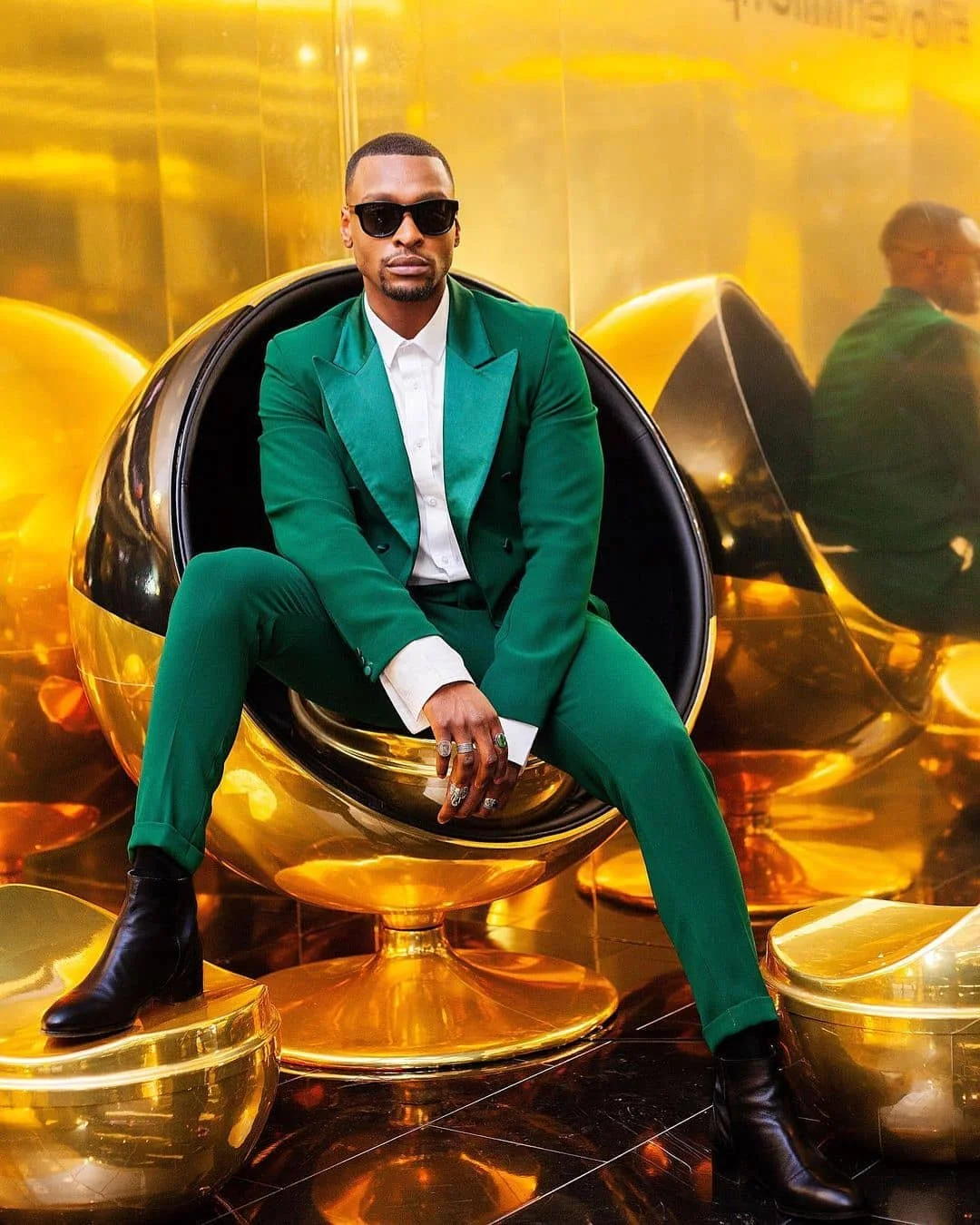 

(Пиджак + брюки) Винтажный Зеленый деловой облегающий смокинг с пиковым отложным воротником пляжный Свадебный Мужской костюм 2 предмета стр...