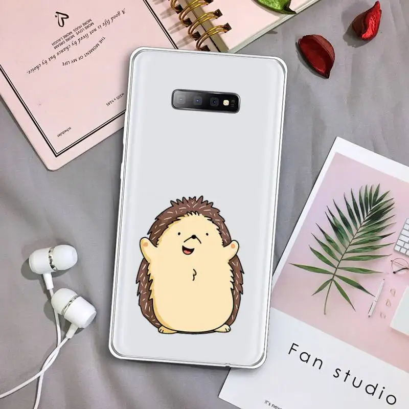 

Lovely cartoon hedgehog animal Phone Case Transparent For Samsung Galaxy A 71 21s S note 8 9 10 plus 20 ultra
