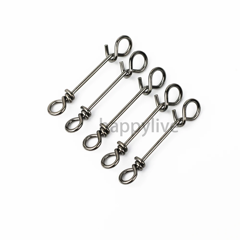 50 шт. быстроразъемный зажим для рыбалки Вертлюги Из Нержавеющей Стали аксессуары