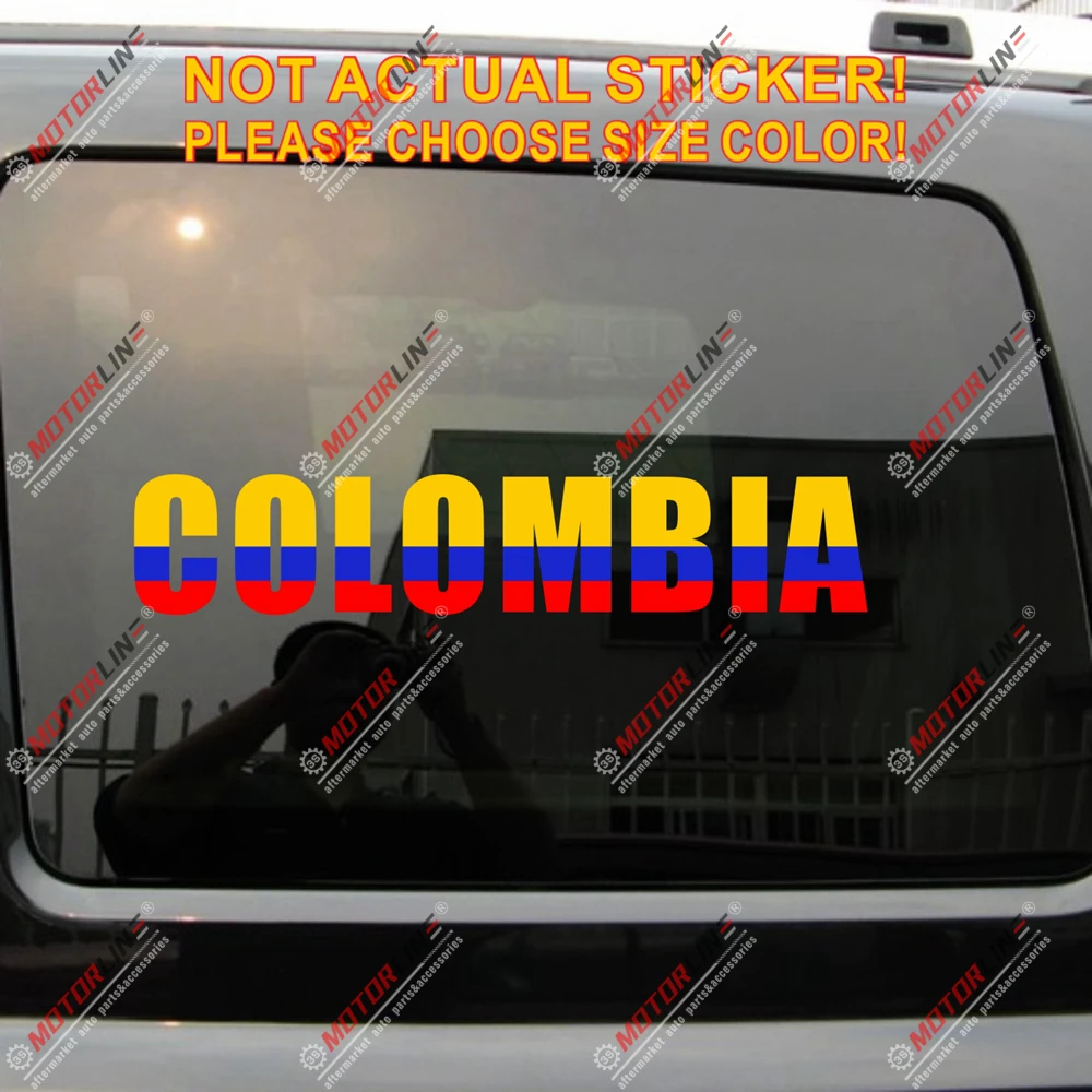 Колумбийская карта цветная наклейка автомобильная виниловая высечка без bkgrd