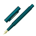 Ручка перьевая Hongdian с золотистым наконечником, металлическая, темно-зеленая, с текстурой дерева, EFFBent, для бизнеса и офиса