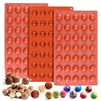 35 cavity mini semi sphere silicone mold for hot chocolate bomb cocoa bomb teacake jelly dome mousse ice cube tray candy truffle