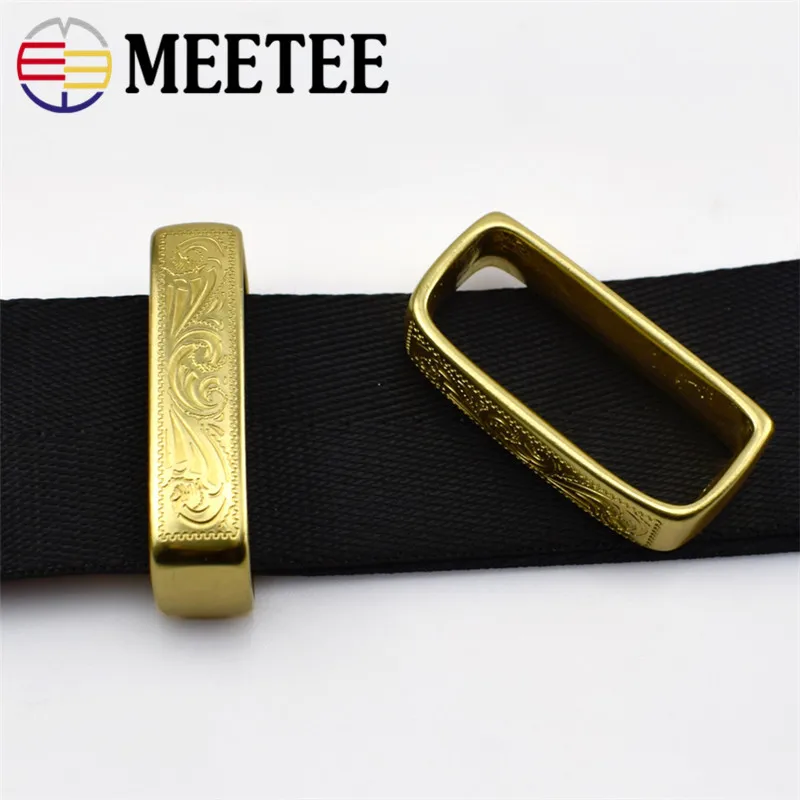 Медный ремень Meetee с узором из чистой меди 2/4 шт. 41 мм металлический пряжкой медный