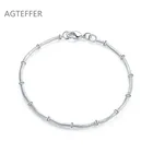 Женский браслет AGTEFFER из серебра 925 пробы, модные ювелирные украшения для свадебной вечеринки