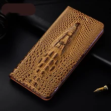 Crocodile Head Veins Genuine Leather Case Cover For Meizu 18 17 16T 16Xs 16s Pro 16 X 16th Plus Wallet Flip Cover