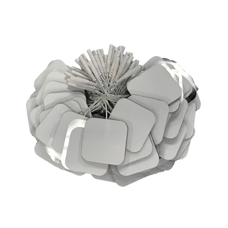 100 шт. 5*5 см ТЭНов контактной площадки самоклеющиеся Массажная Накладка для