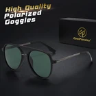 Мужские Солнцезащитные очки-авиаторы CoolPandas, черные поляризационные солнцезащитные очки HD для вождения, с защитой UV400, лето 2022