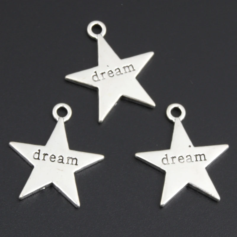 Подвеска в виде пентаграммы с надписью Dream 23x20 5 мм 25 шт. | Украшения и аксессуары