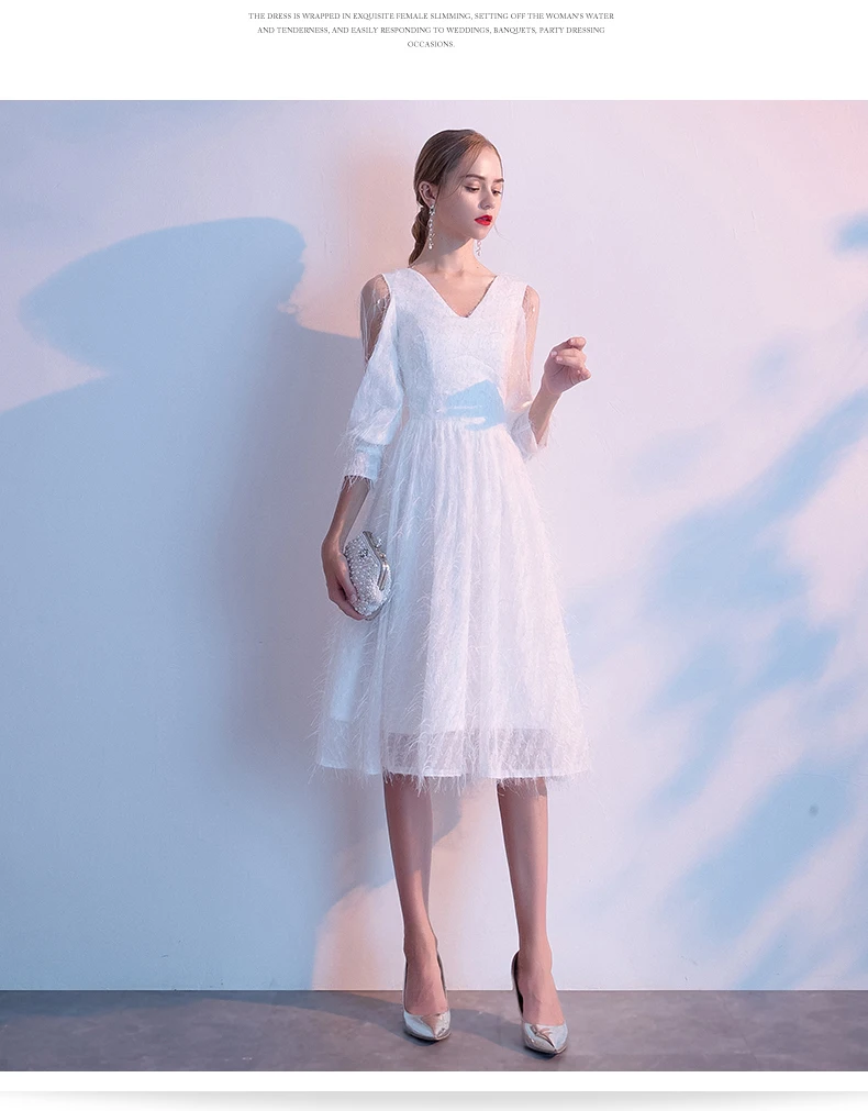 AE630 Robe de Soiree Courte розовое винтажное кружевное вечернее платье с v-образным вырезом Вечерние платья Vestido de Festa