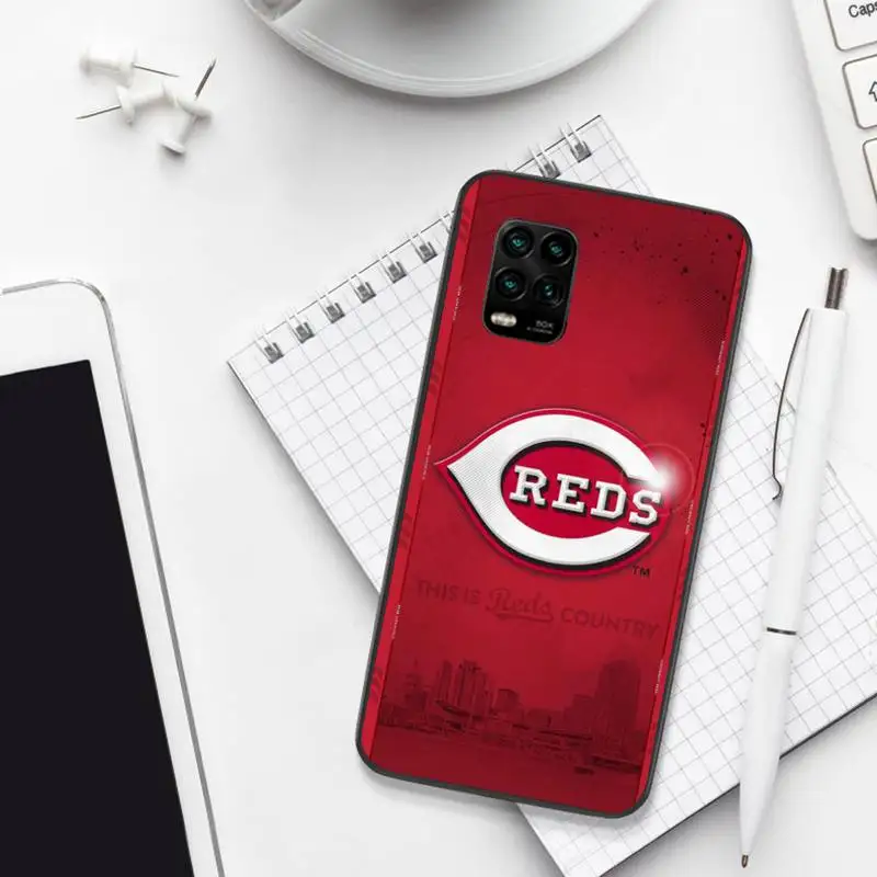 

Cincinnati Reds Black TPU Phone Case For Xiaomi 8 9 Se 10 10pro Note 2 3 10 MIX2 S MAX2 3 F1 5X