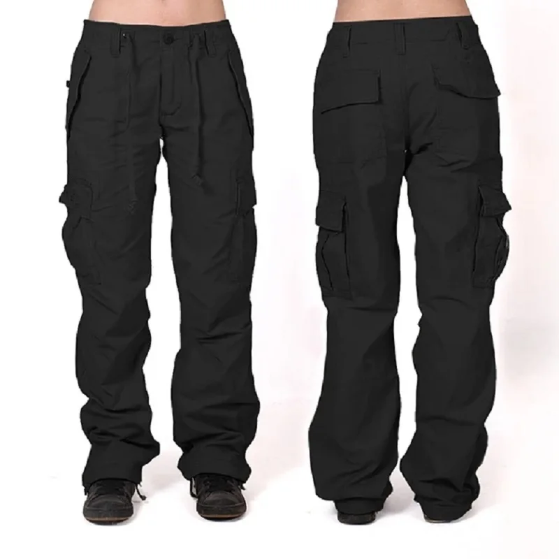 Женские Удобные повседневные брюки-карго на шнурке с карманами-XS-серый | Женская