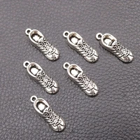 6pcslot silver plated shoes charm metal pendants diy necklaces bracelets jewelry handicraft accessories 239mm