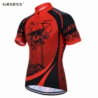 GRSRXX новая велосипедная футболка с рисунком черепа, велосипедная рубашка с коротким рукавом, Мужская одежда для горного велосипеда, дышащая велосипедная футболка с защитой от УФ-лучей