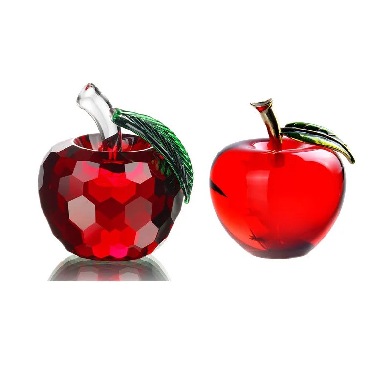Стеклянные фигурки H & D 55/60 мм из красного стекла в виде кристалла Apple