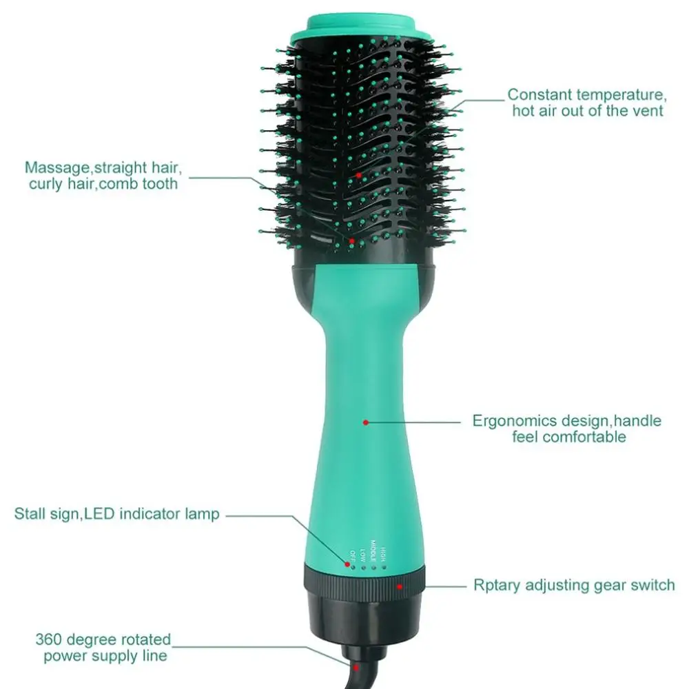 

Multifunctional Hair Dryer Hot Air Comb Negative Ion Blow Hair Curler Roller Rotate Styler Comb Straight Hair Styling Curl