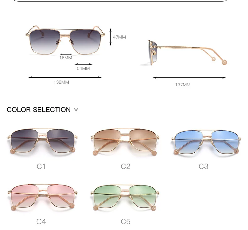 2020 hot lvvkee fashion brand designer luxury sunglasses men vintage women sun glasses gradient lens square eyewear male uv400 free global shipping