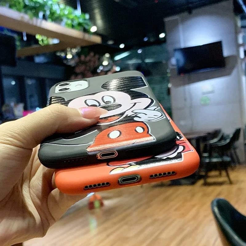 Чехол для телефона с мультяшной мышкой iPhone 11 Pro XR X Xs Max 8 7 6 Plus 6S 5S SE Samsung S20 S10 S9