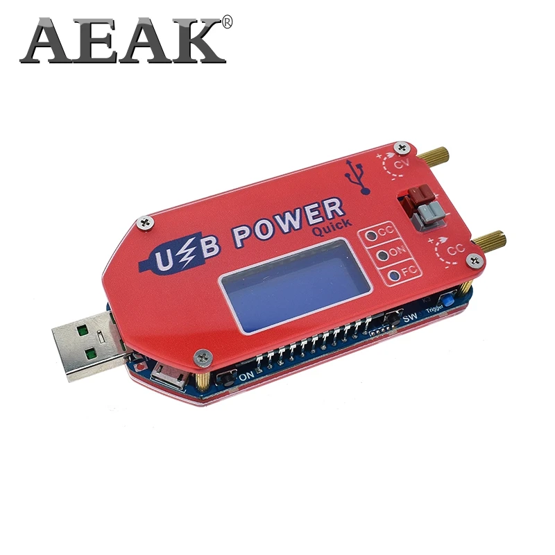 Цифровой дисплей AEAK DP3A USB адаптер постоянный ток 1 30 в 15 Вт QC 2 0 3 FCP быстрая зарядка