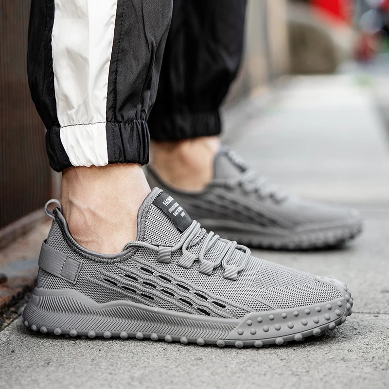 

CYYTL Men's Running Sneakers Summer Outdoor Walking Slip On Tennis Lightweight Mesh Sports Shoes Breathable Travel Loafers