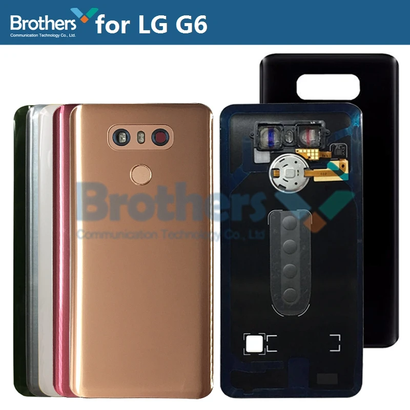 Задняя крышка для LG G6 корпус аккумулятора с отпечатком пальца гибкий кабель +